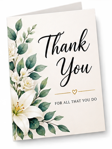 Thank you greeting card