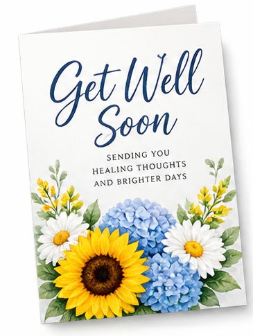 Get well soon greeting card